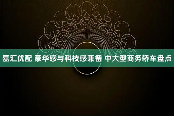 嘉汇优配 豪华感与科技感兼备 中大型商务轿车盘点